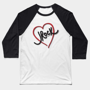 JRock Heart - White Baseball T-Shirt